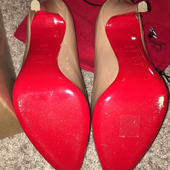 Christian Louboutin Decolette 100MM Nude Size 39.5 - Picture 8 of 8